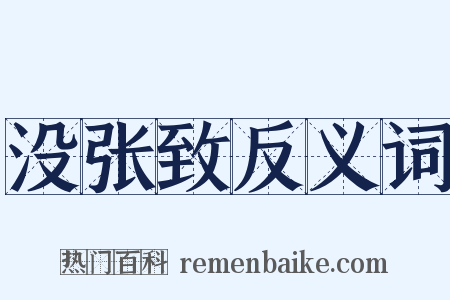 没张致反义词是什么意思的图片